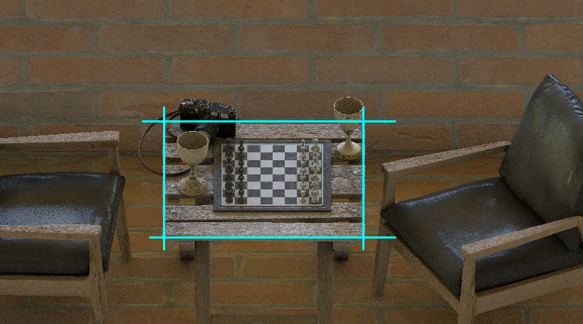 middle tile with teal annotation lines